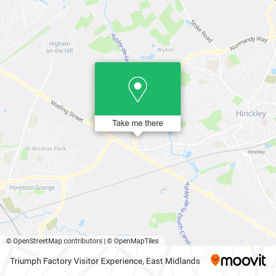 Triumph Factory Visitor Experience map