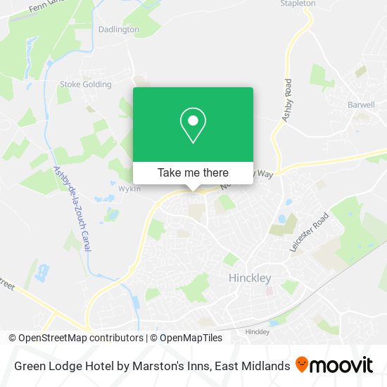 Green Lodge Hotel by Marston's Inns map