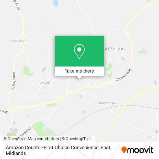 Amazon Counter-First Choice Convenience map