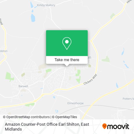 Amazon Counter-Post Office Earl Shilton map