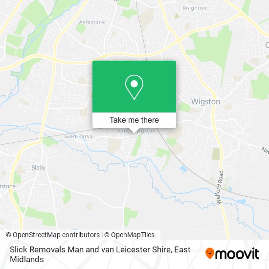 Slick Removals Man and van Leicester Shire map