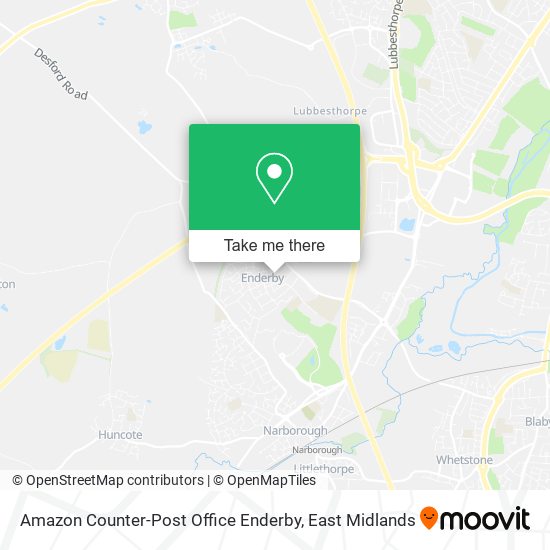 Amazon Counter-Post Office Enderby map