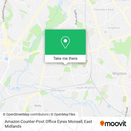 Amazon Counter-Post Office Eyres Monsell map