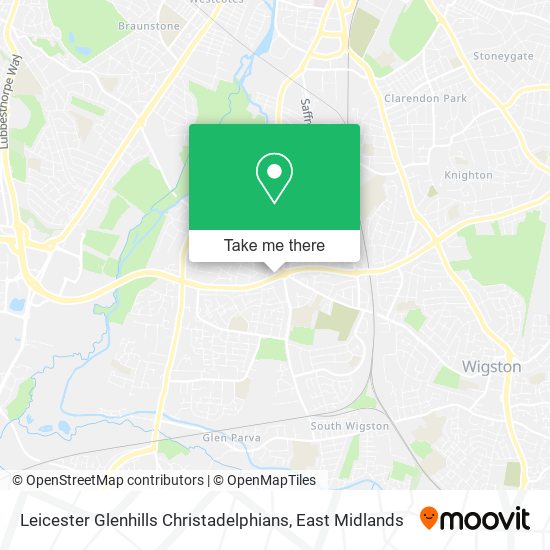 Leicester Glenhills Christadelphians map