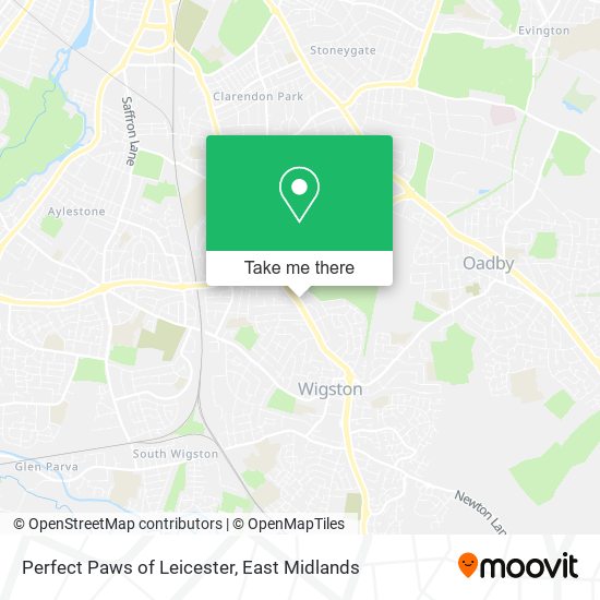 Perfect Paws of Leicester map