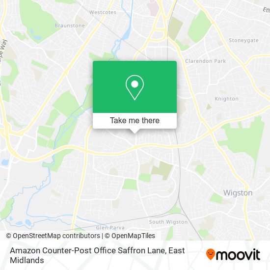 Amazon Counter-Post Office Saffron Lane map