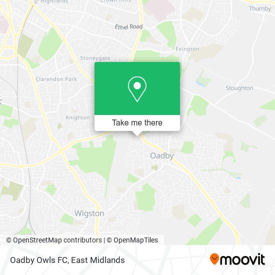 Oadby Owls FC map