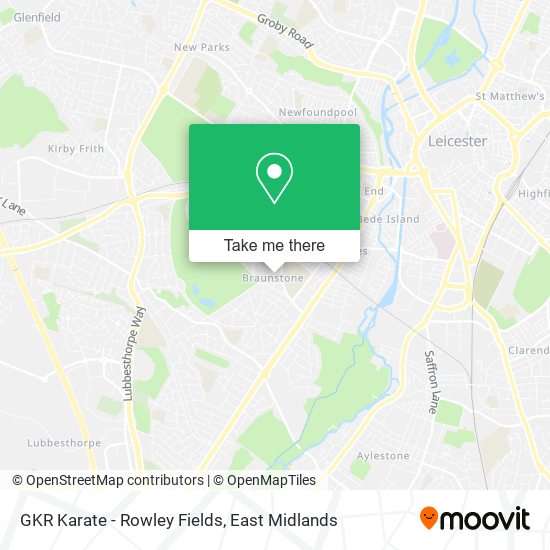 GKR Karate - Rowley Fields map