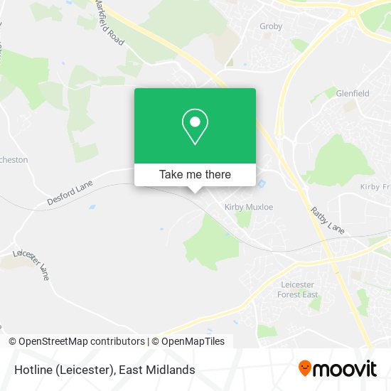 Hotline (Leicester) map