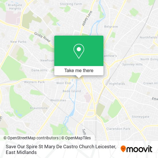 Save Our Spire St Mary De Castro Church Leicester map