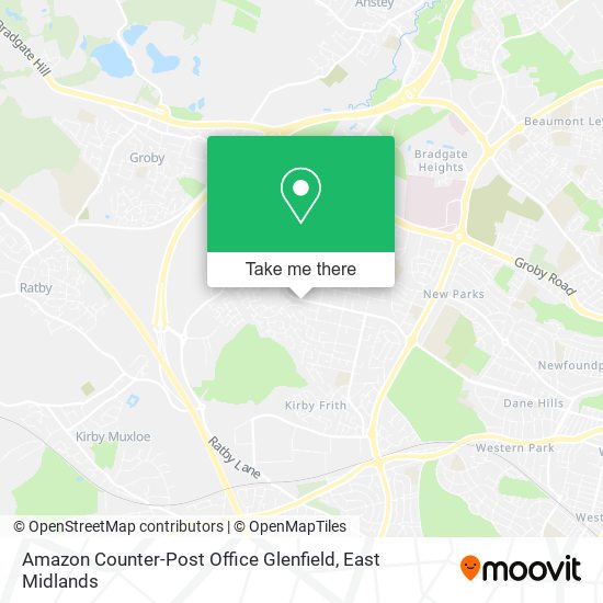 Amazon Counter-Post Office Glenfield map