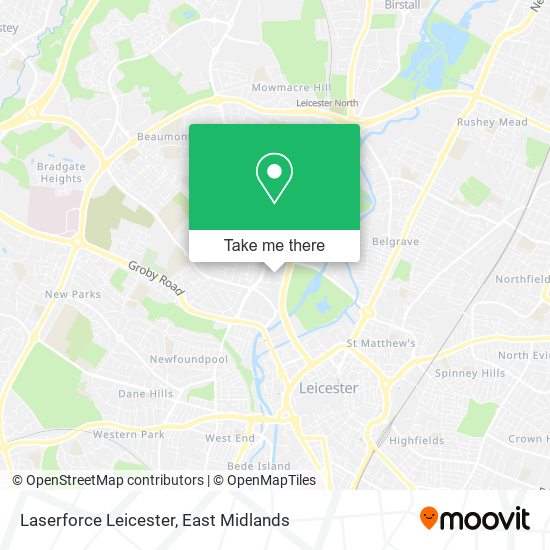 Laserforce Leicester map