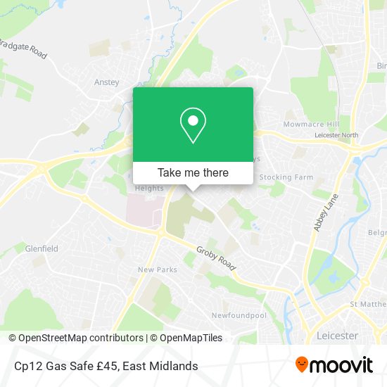 Cp12 Gas Safe £45 map