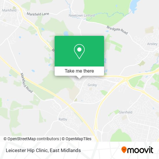 Leicester Hip Clinic map