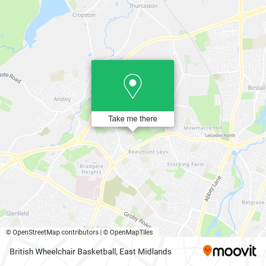 British Wheelchair Basketball map
