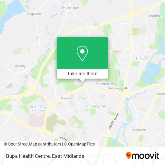 Bupa Health Centre map