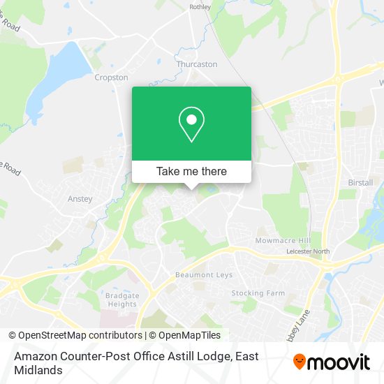 Amazon Counter-Post Office Astill Lodge map