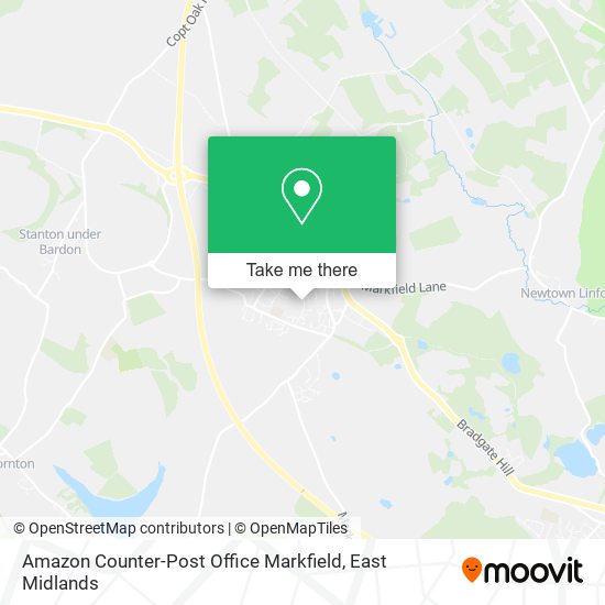Amazon Counter-Post Office Markfield map