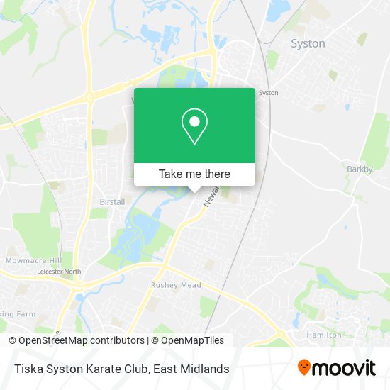 Tiska Syston Karate Club map