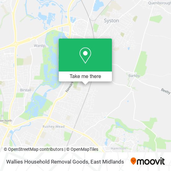Wallies Household Removal Goods map