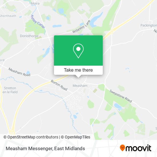 Measham Messenger map