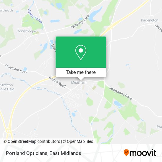 Portland Opticians map