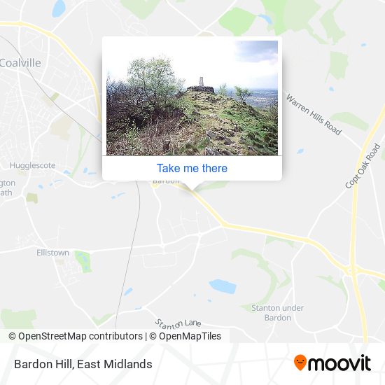 Bardon Hill map