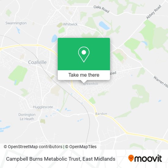 Campbell Burns Metabolic Trust map