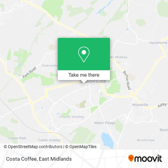 Costa Coffee map