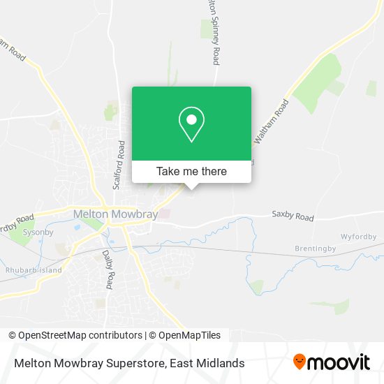 Melton Mowbray Superstore map