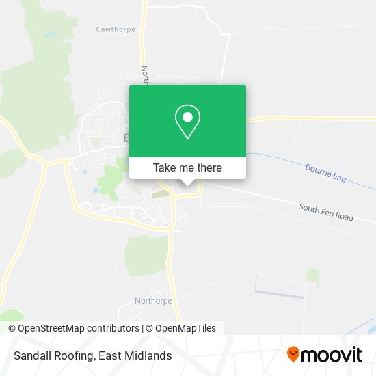 Sandall Roofing map