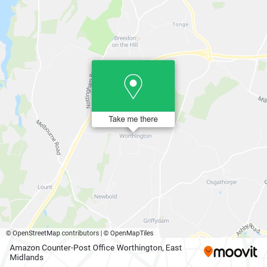 Amazon Counter-Post Office Worthington map