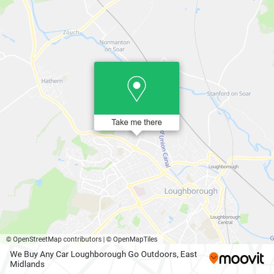 We Buy Any Car Loughborough Go Outdoors map
