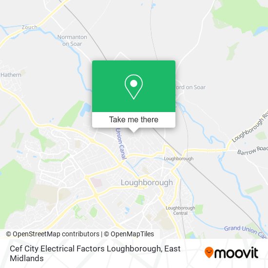 Cef City Electrical Factors Loughborough map