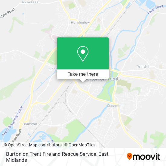 Burton on Trent Fire and Rescue Service map