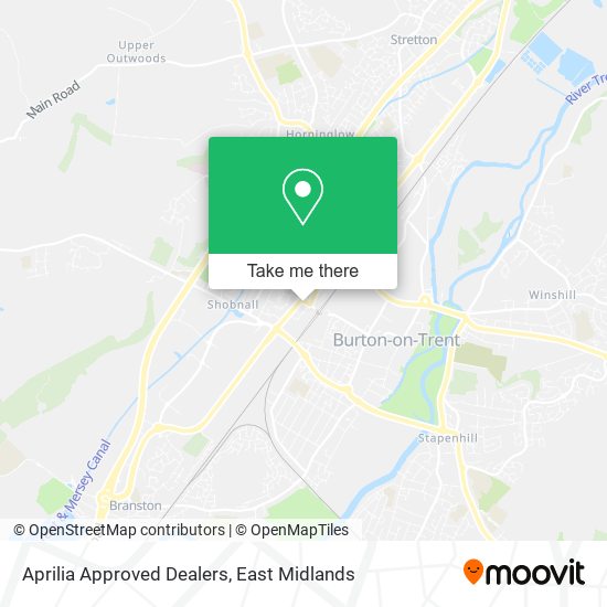 Aprilia Approved Dealers map