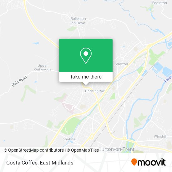 Costa Coffee map