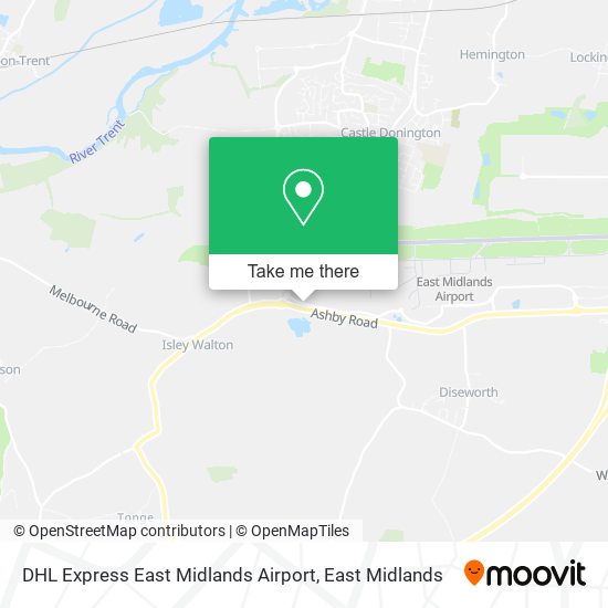 DHL Express East Midlands Airport map