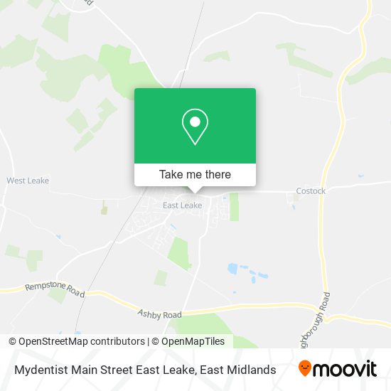 Mydentist Main Street East Leake map