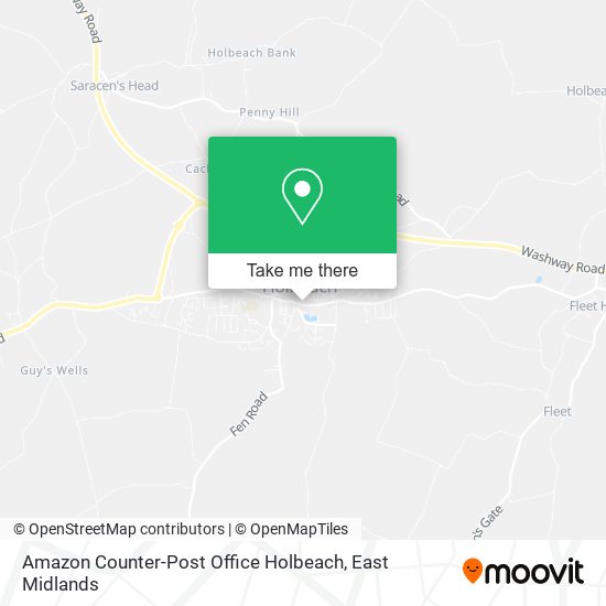 Amazon Counter-Post Office Holbeach map