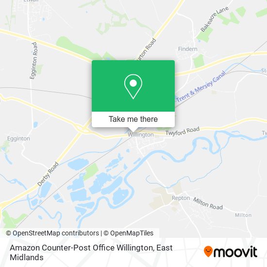 Amazon Counter-Post Office Willington map