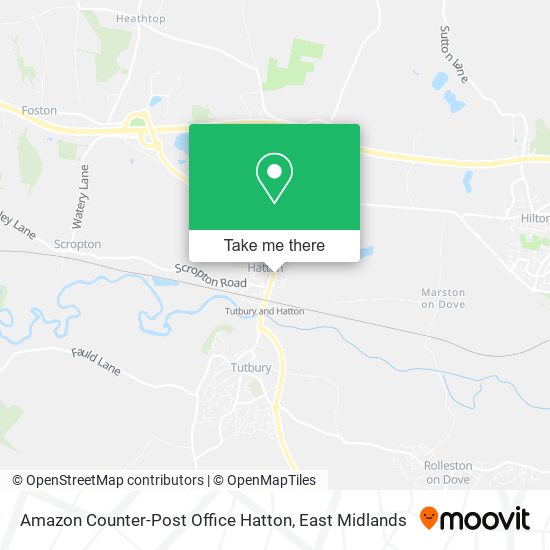 Amazon Counter-Post Office Hatton map