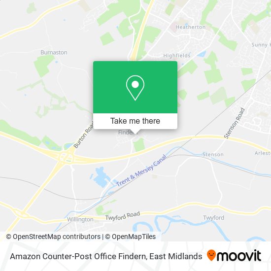 Amazon Counter-Post Office Findern map