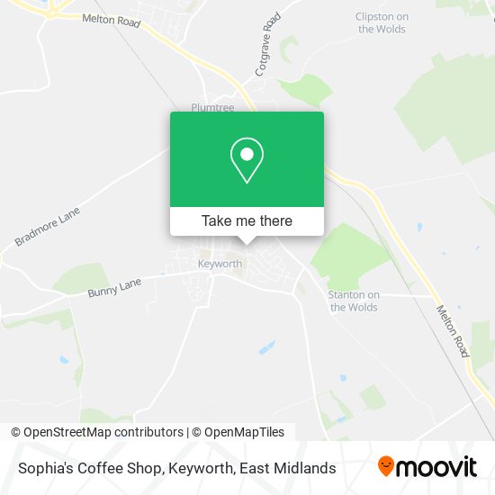 Sophia's Coffee Shop, Keyworth map