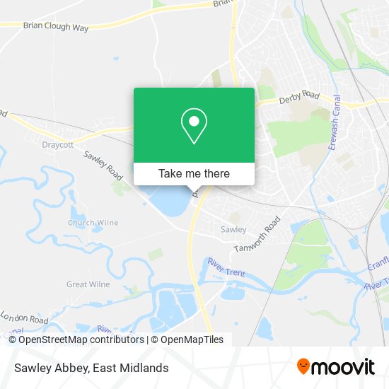 Sawley Abbey map