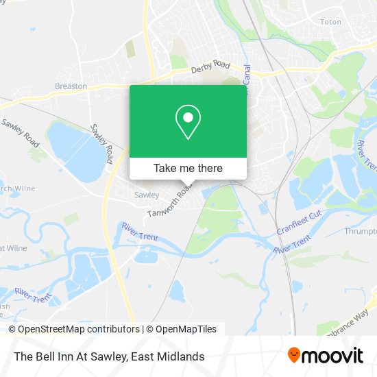 The Bell Inn At Sawley map