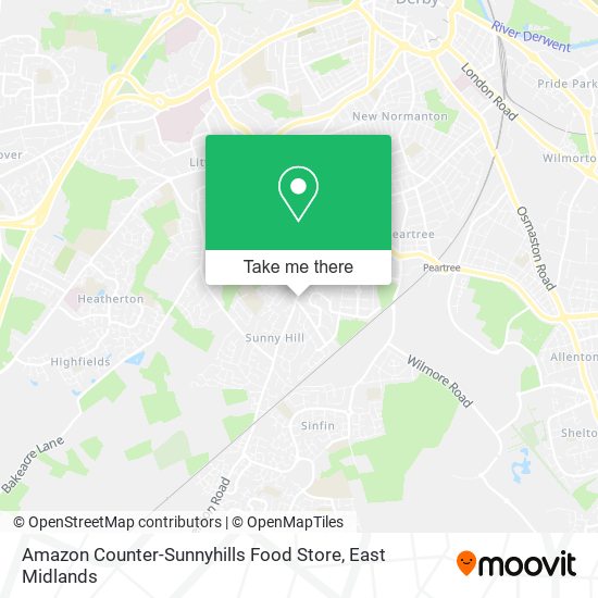 Amazon Counter-Sunnyhills Food Store map