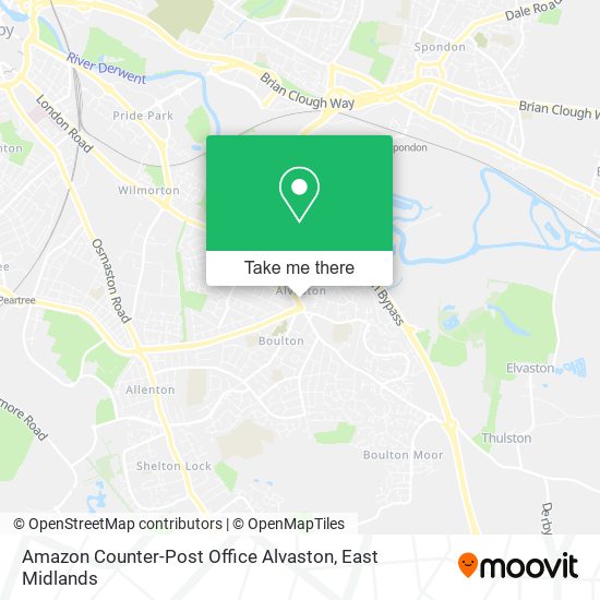 Amazon Counter-Post Office Alvaston map