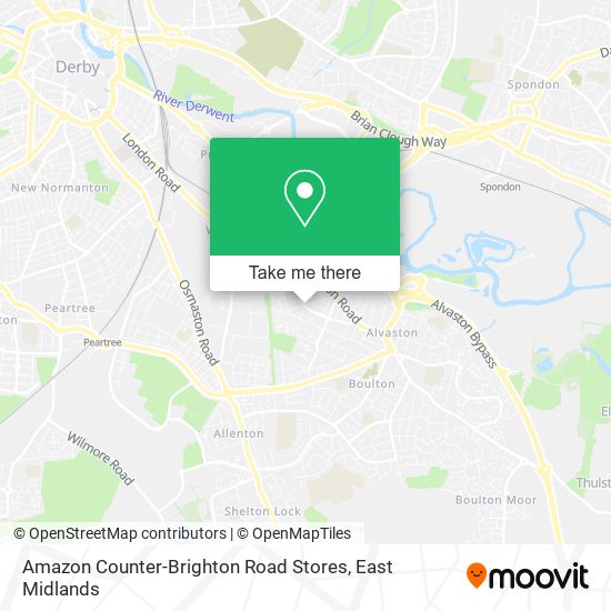 Amazon Counter-Brighton Road Stores map