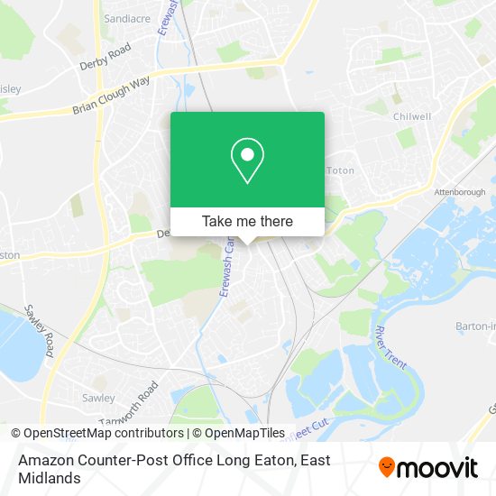 Amazon Counter-Post Office Long Eaton map